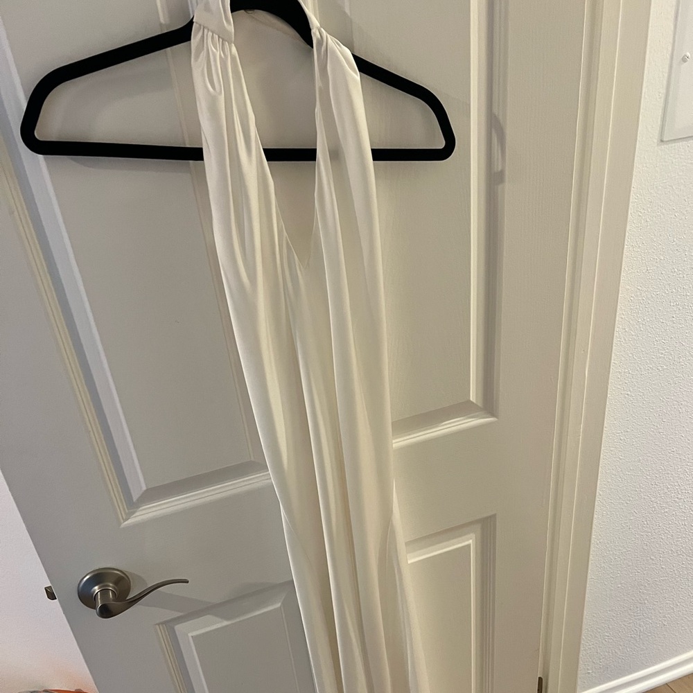Show Me Your MuMu White Satin Dress